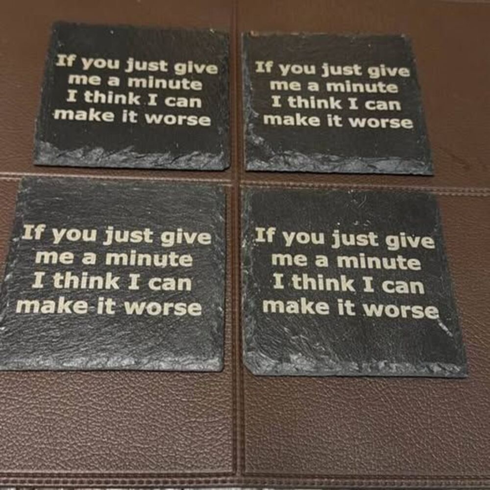Set of 4 handmade Slate Coasters